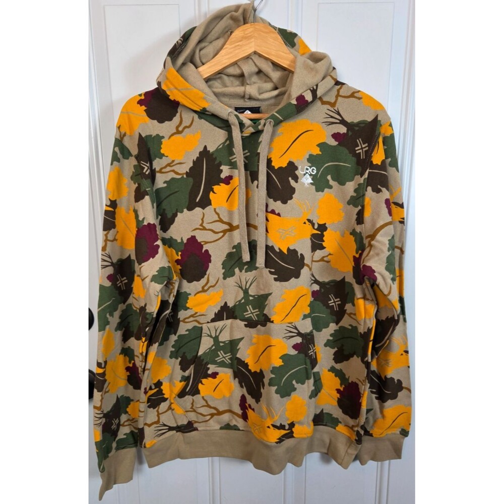 NWT Lifted Research Group Mens Leaf Camo Hoodie Size M